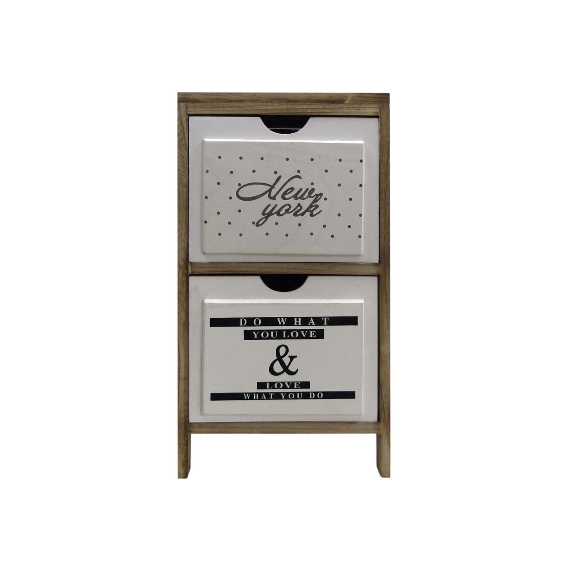 NACHTTISCH Weiß 24/30/61 cm - Weiß, Holz (24/61/30cm) - Mobili Rebecca