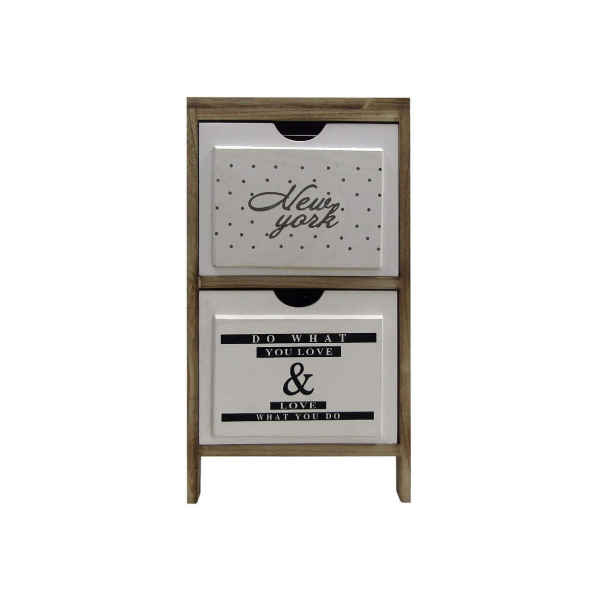 NACHTTISCH Weiß 24/30/61 cm - Weiß, Holz (24/61/30cm) - Mobili Rebecca