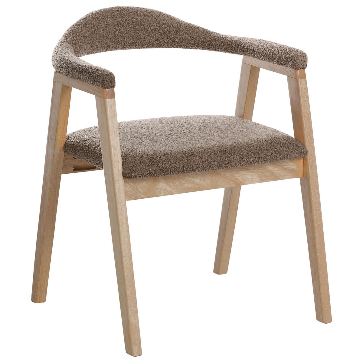 ESSZIMMERSTUHL 2er Set Holz Hellbraun/Taupe Oneco - Hellbraun, Holz (56/72/62cm) - Beliani
