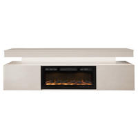 TV-LOWBOARD EF 2D Glossa Bis mit Kamin - Sandfarben, Holzwerkstoff/Kunststoff (190/59/41cm) - MIRJAN24