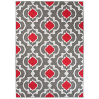 TEPPICH MAYA Rot Mosaik Geometrisch 200/300 cm - Rot, Textil (200/300cm) - Tapiso