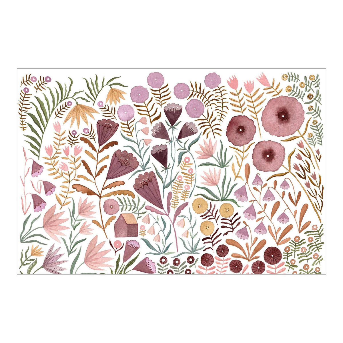 FOTOTAPETE Claudia Voglhuber - Blumenmeer 288/190 cm - Rosa, Papier (288/190cm) - Bilderwelten