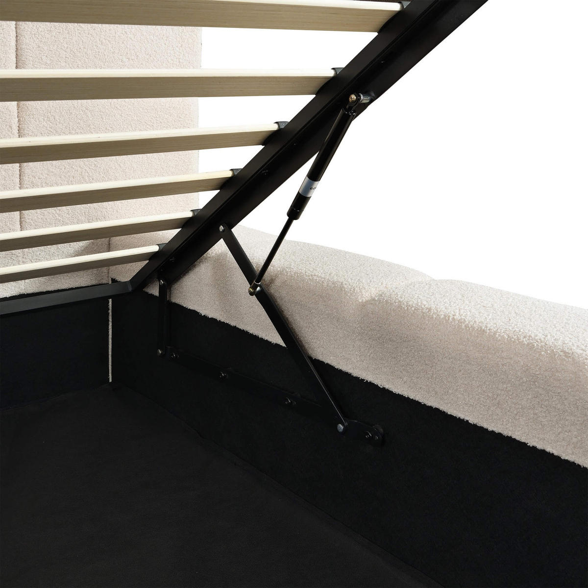 LED BETT GALA - Beige, Mit Matratze - Beige, Kunststoff - Home Deluxe