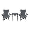 GARTENMÖBEL-SET 3 TLG. Bellante - Grau, Textil/Metall - casa.pro
