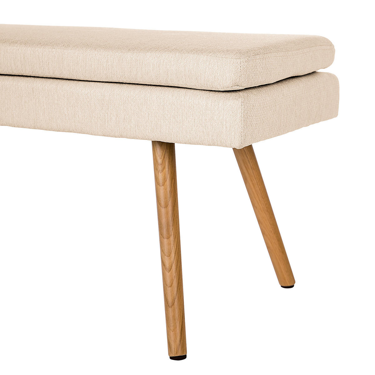 SITZBANK - Eichefarben/Beige, Eichenholz/Holz (140/48/41cm) - home24