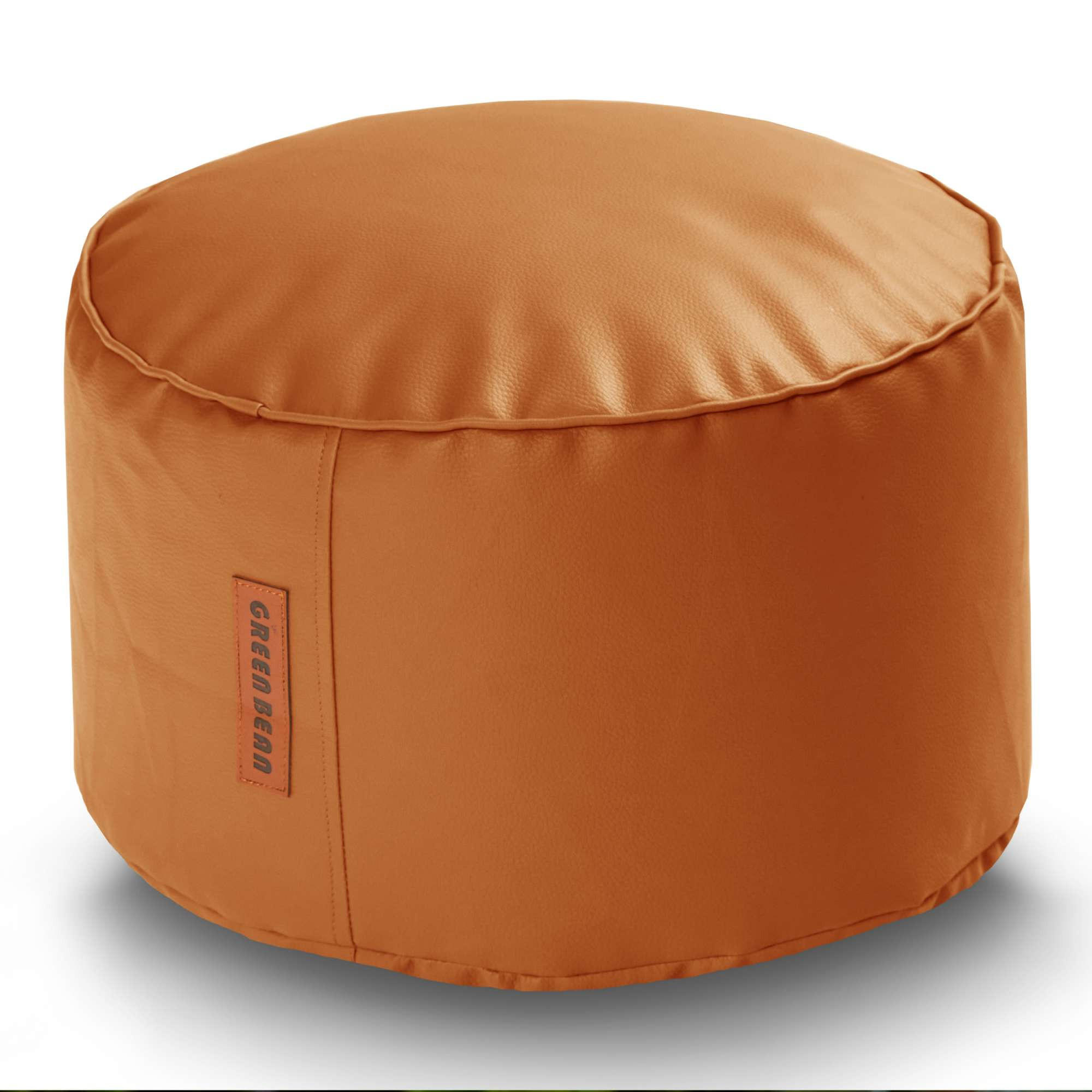 SITZSACK-HOCKER 43x30cm - KUNSTLEDER - Cognac, Textil (43/30/30cm) - Green Bean
