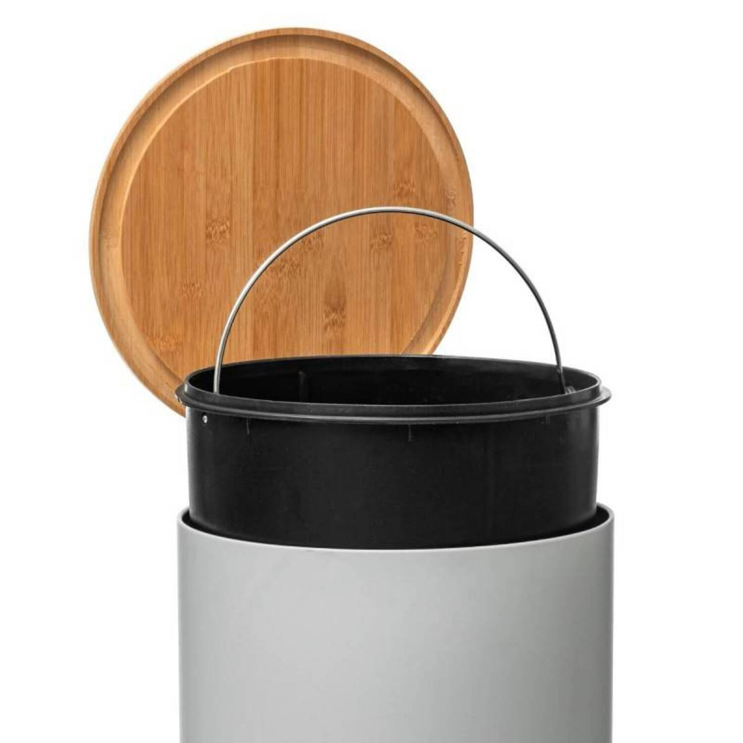 ABFALLEIMER Natureo 30 L - Weiß, Metall (29/65/29cm) - 5five Simply Smart