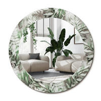 SPIEGEL Rund Ø 60 cm mit Aufdruck - Multicolor, Glas (60/60/0.4cm) - Wallfluent