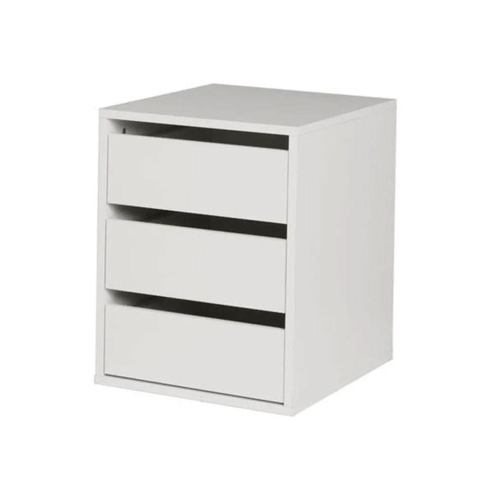 SCHUBKASTENEINSATZ/ -ELEMENT Italia weiß 40 / 50 / 51,6cm - Weiß, Holz/Holzwerkstoff (40/52/50cm) - Feldmann-Wohnen