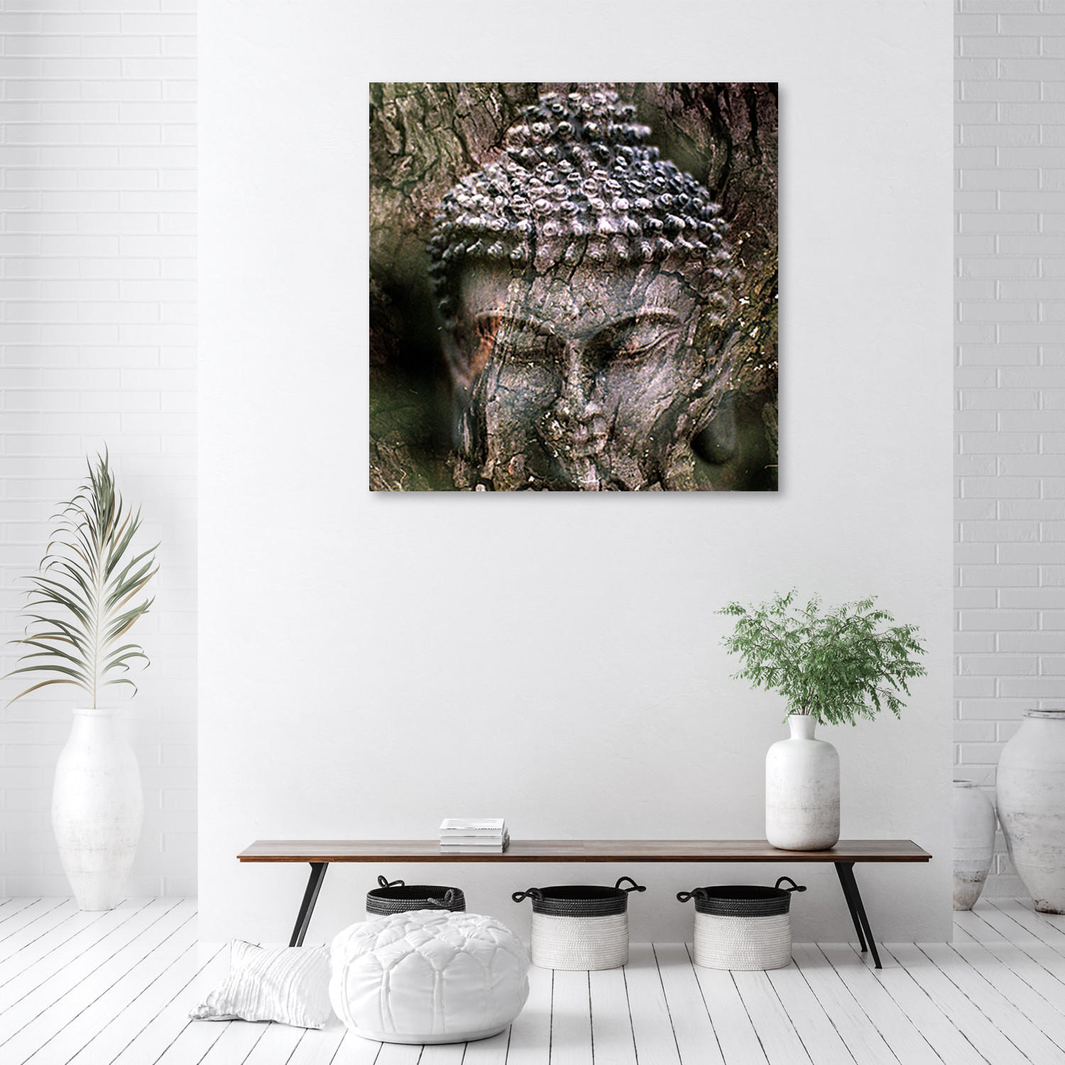 LEINWANDBILD, Religion - Grau 50x50cm - Grau, Textil (50/50cm) - Feeby