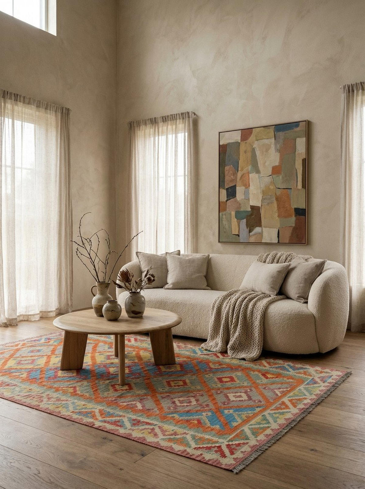 HANDWEBTEPPICH Kelim Gashgai Orange 250/183 cm Schurwolle - Orange, Textil (183/250cm) - Looma