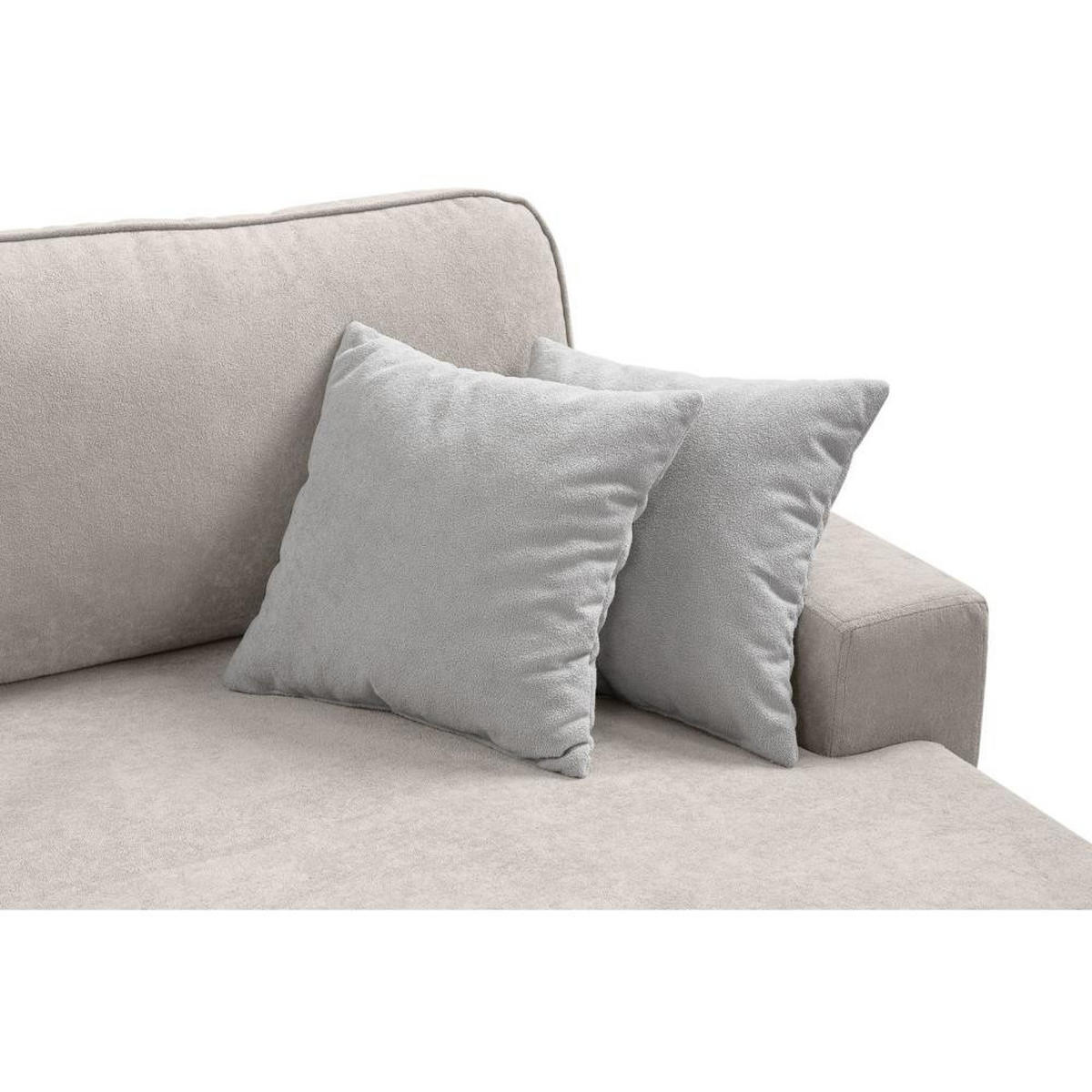 ECKSCHLAFSOFA Gavi beige velours links - Beige, Textil (269/171cm) - Beautysofa