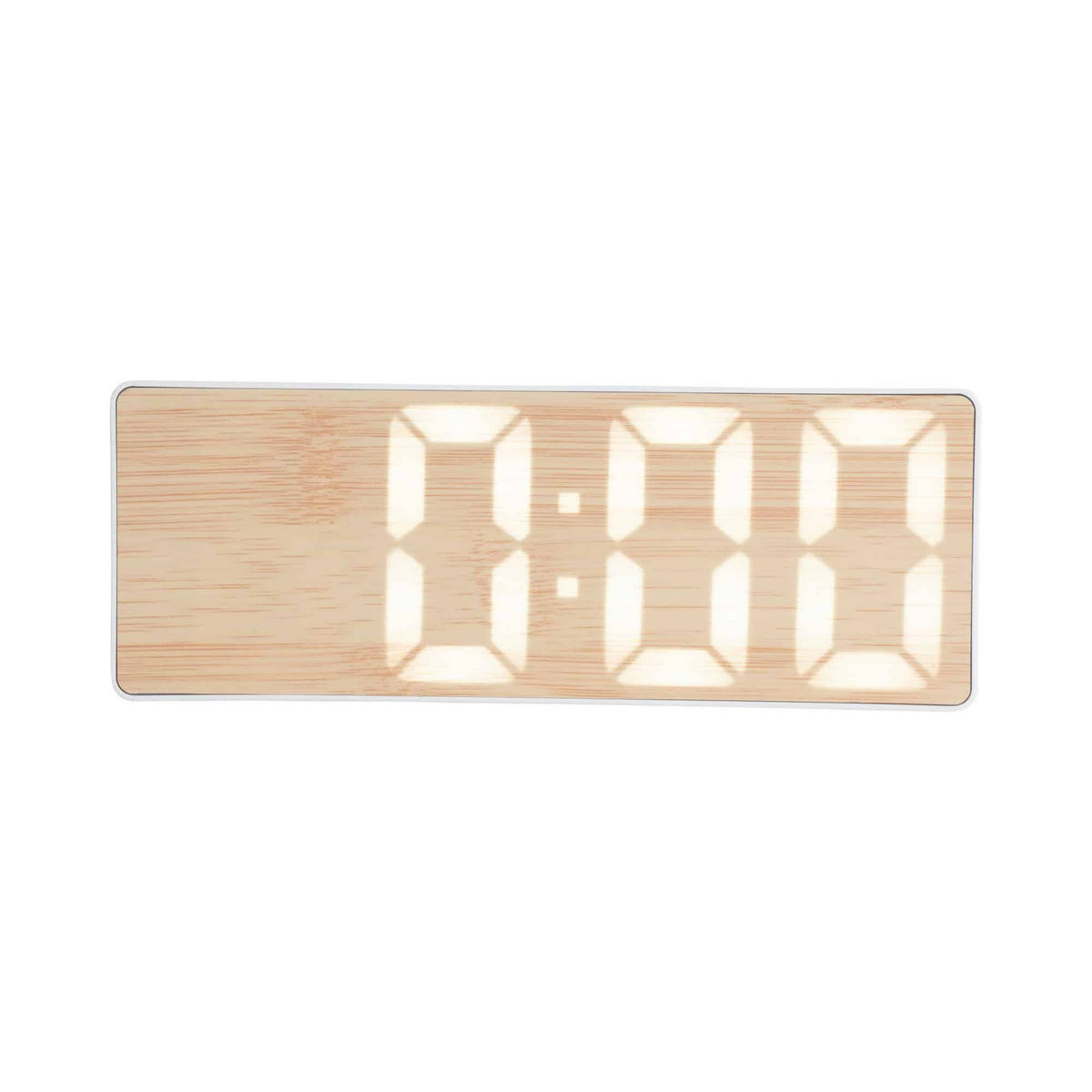 WECKER Bondone Flat LED - Weiß - 16/6 cm - Weiß, Kunststoff (16/6/16cm) - Karlsson