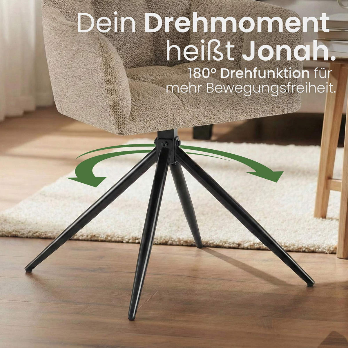 ARMLEHNENSTUHL Stoff Hellbraun - Hellbraun/Schwarz, Textil/Metall (59/87/59cm) - CLP