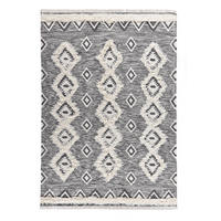 FLACHWEBETEPPICH Edler Kelim, modern 170x240 cm - Schwarz, Textil (170/240cm) - Rug and Roll