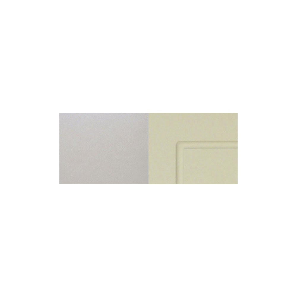 KÜCHENZEILE Kvantum grau matt / vanille matt 240 / 50 / 168cm 7-teilig - Creme/Grau, Holzwerkstoff/Metall (240/207/50cm) - Feldmann-Wohnen