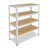 SCHWERLASTREGAL HOME 100x40x45 cm in weiß mit 4 Böden und 175 kg Traglast pro Boden - Creme, Metall (40/100/45cm) - shelfplaza