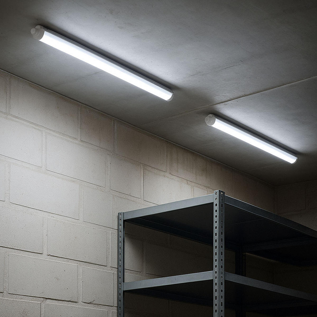 LED DECKENLEUCHTE Wannenleuchte Weiß - Weiß, Kunststoff (120/6.5/5.8cm)