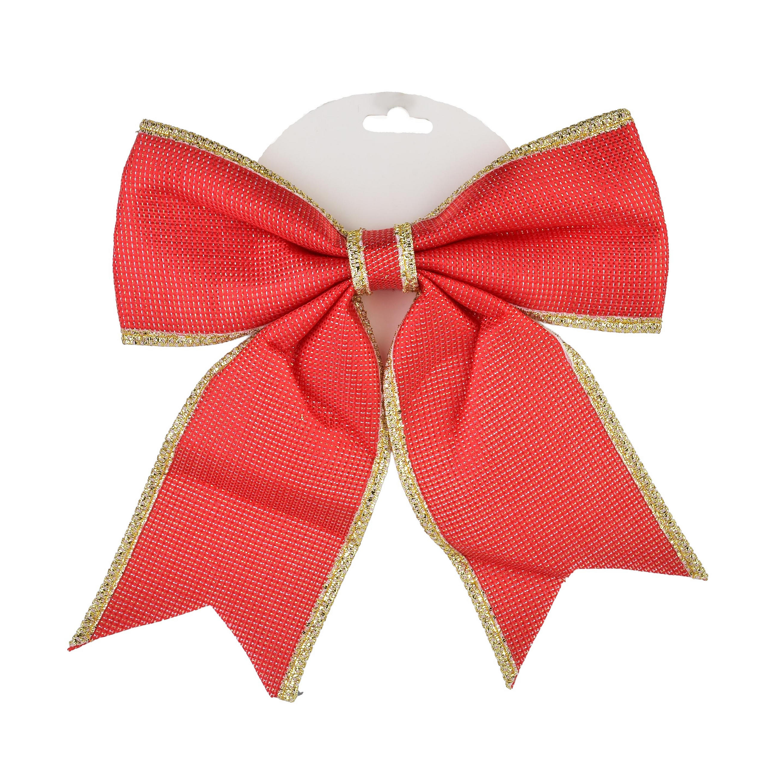 SCHLEIFE Santa Lila Rot 24,5x24,5x26 cm Kunststoff - Rot, Kunststoff (24.5/26/24.5cm) - Mondex