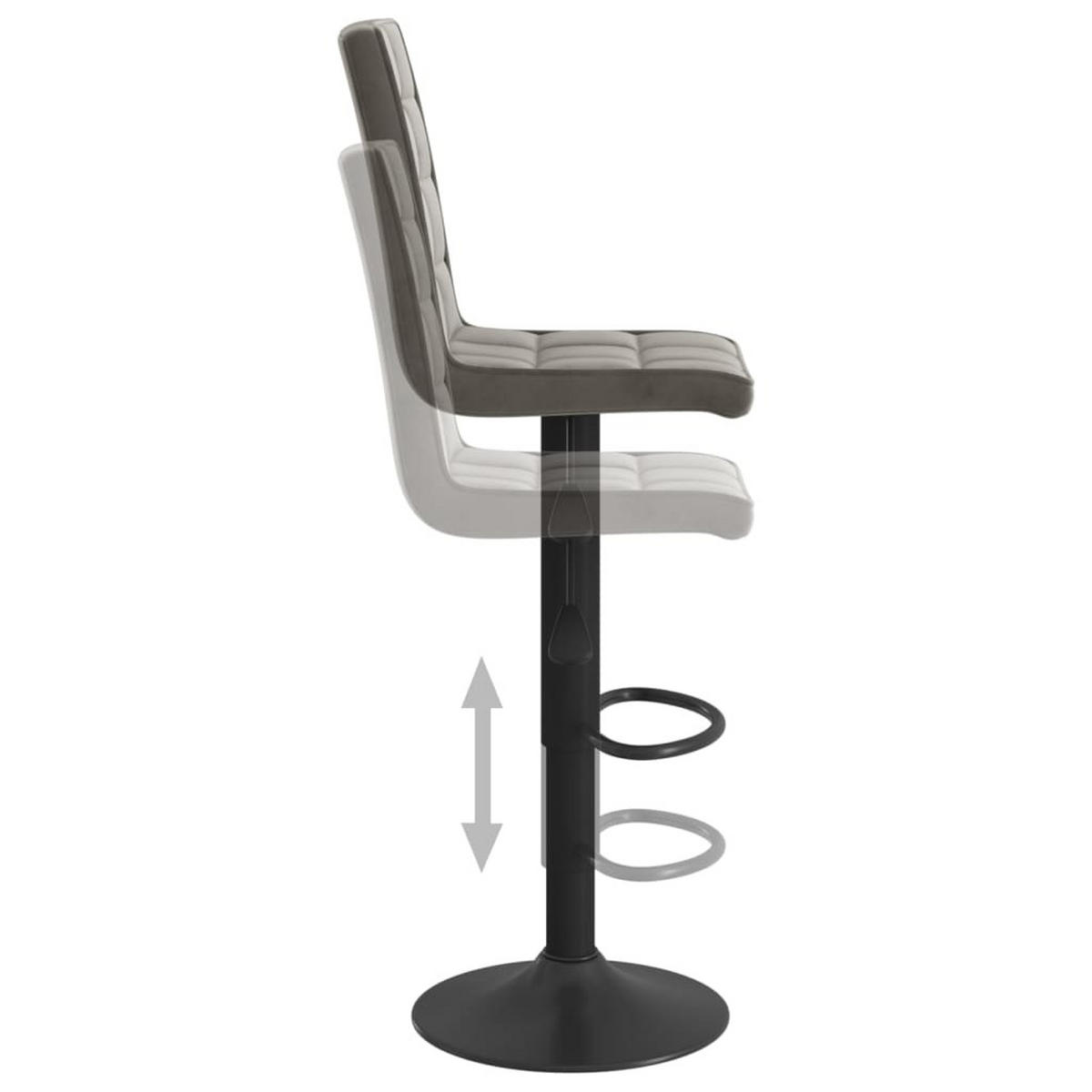 BARHOCKER 2 Stk. Dunkelgrau Samt - Dunkelgrau, Textil (52/124.5/40cm) - vidaXL