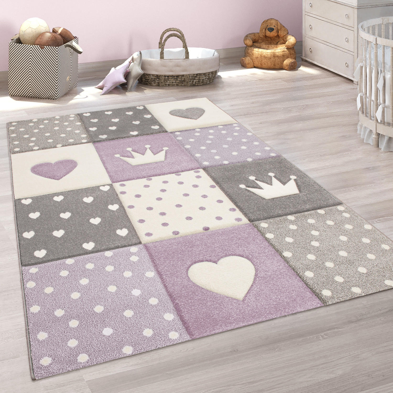 KINDERTEPPICH 240/340 cm Cosmo 339 - Lila, Textil (240/340cm) - Paco Home