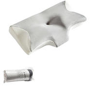 NACKENKISSEN ，Ergonomisches , 62 x 37 x 12 cm - Hellgrau, Textil (62/37cm)