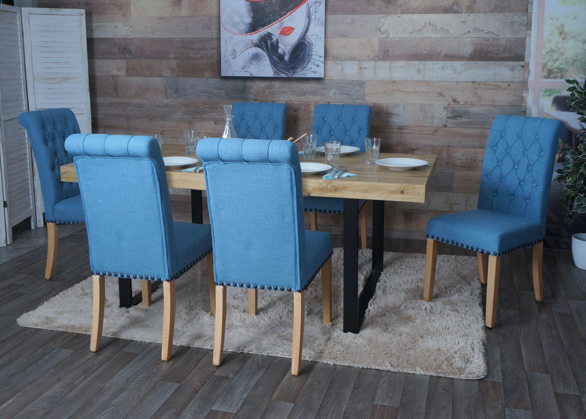 ESSZIMMERSTUHL Hellblau - Hellblau, Textil (45/100/60cm) - MCW