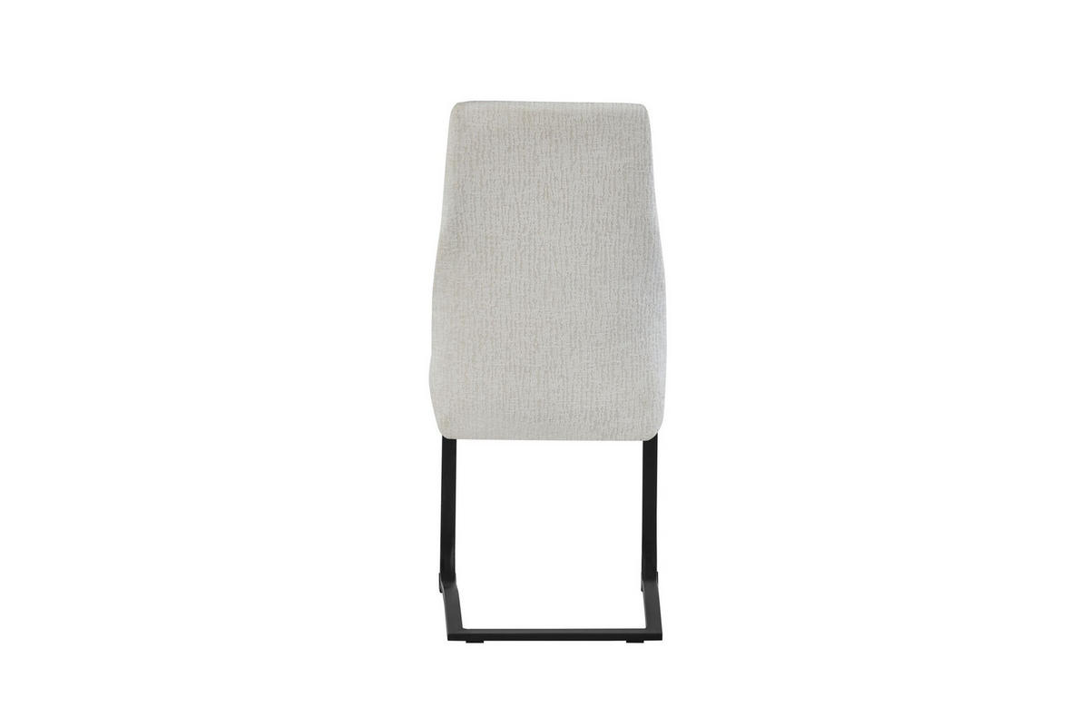 SCHWINGER-STUHL 2er Set Madrid Stühle in Creme - gemütliches Design - B/H/T: 43x98x59 cm - Creme, Textil (59/98/43cm)