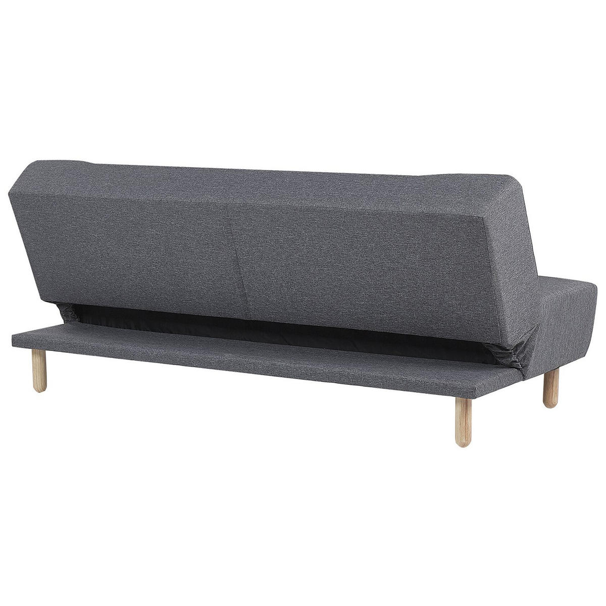 3-SITZER-SCHLAFSOFA dunkelgrau Alsten - Hellbraun/Dunkelgrau, Textil (182/80/83cm) - Beliani