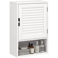 HÄNGESCHRANK Weiß mit Lamellentür 40/20/60 cm - Weiß, Holzwerkstoff (40/60/20cm) - PANGIVO