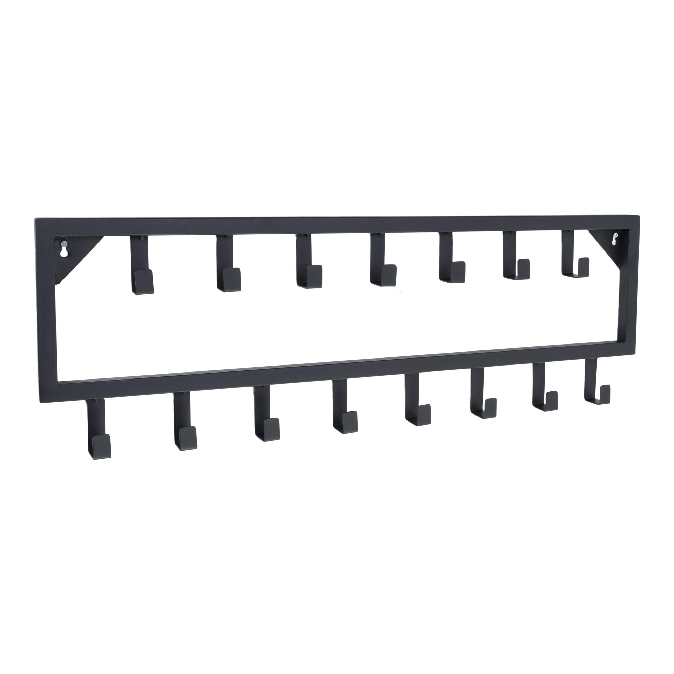 KLEIDERABLAGE Bono Schwarz - Schwarz, Metall (80/26/4cm) - LOFT42