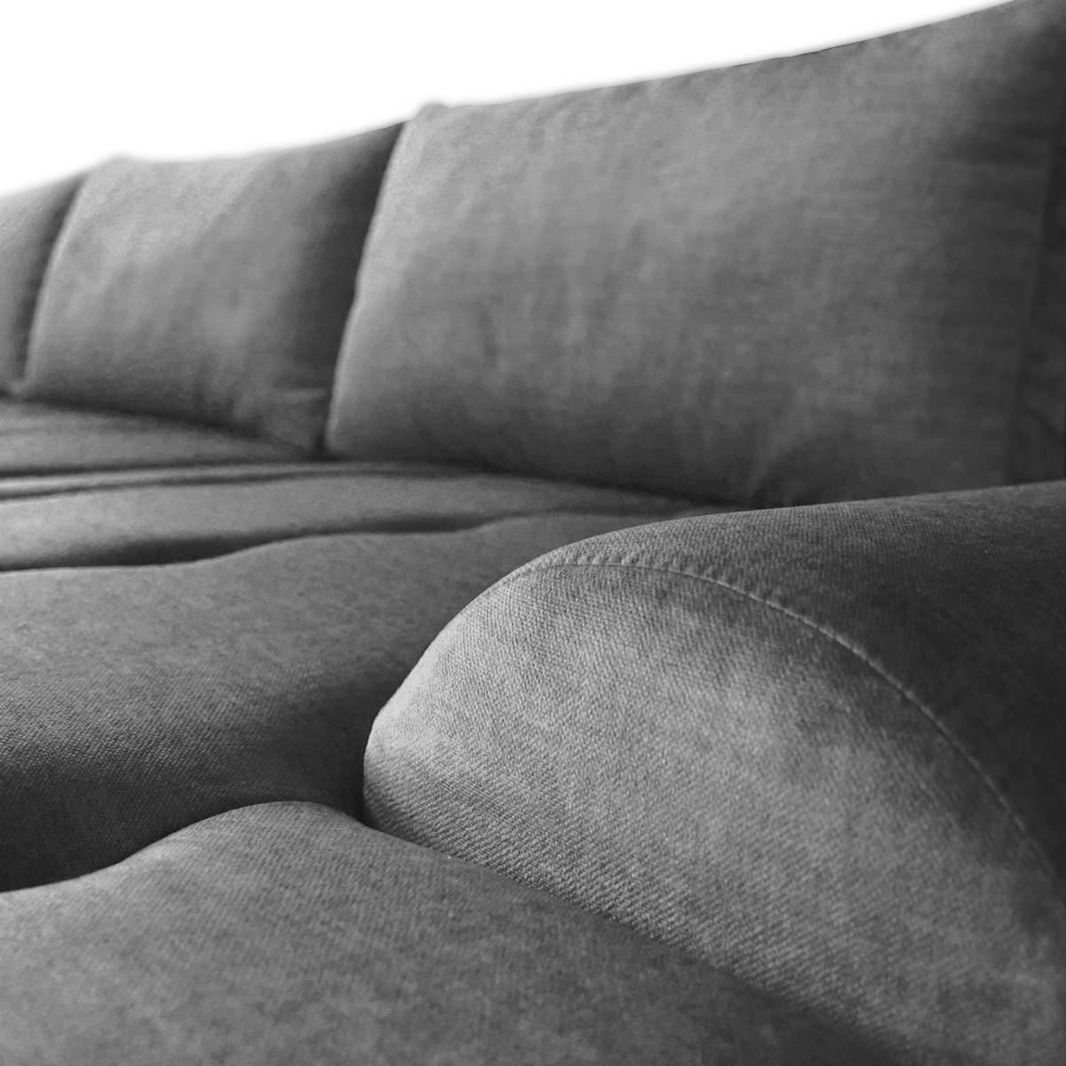 ECKSCHLAFSOFA Costa L Grau rechts - Schwarz/Grau, Kunststoff/Textil (290/169cm) - Beautysofa