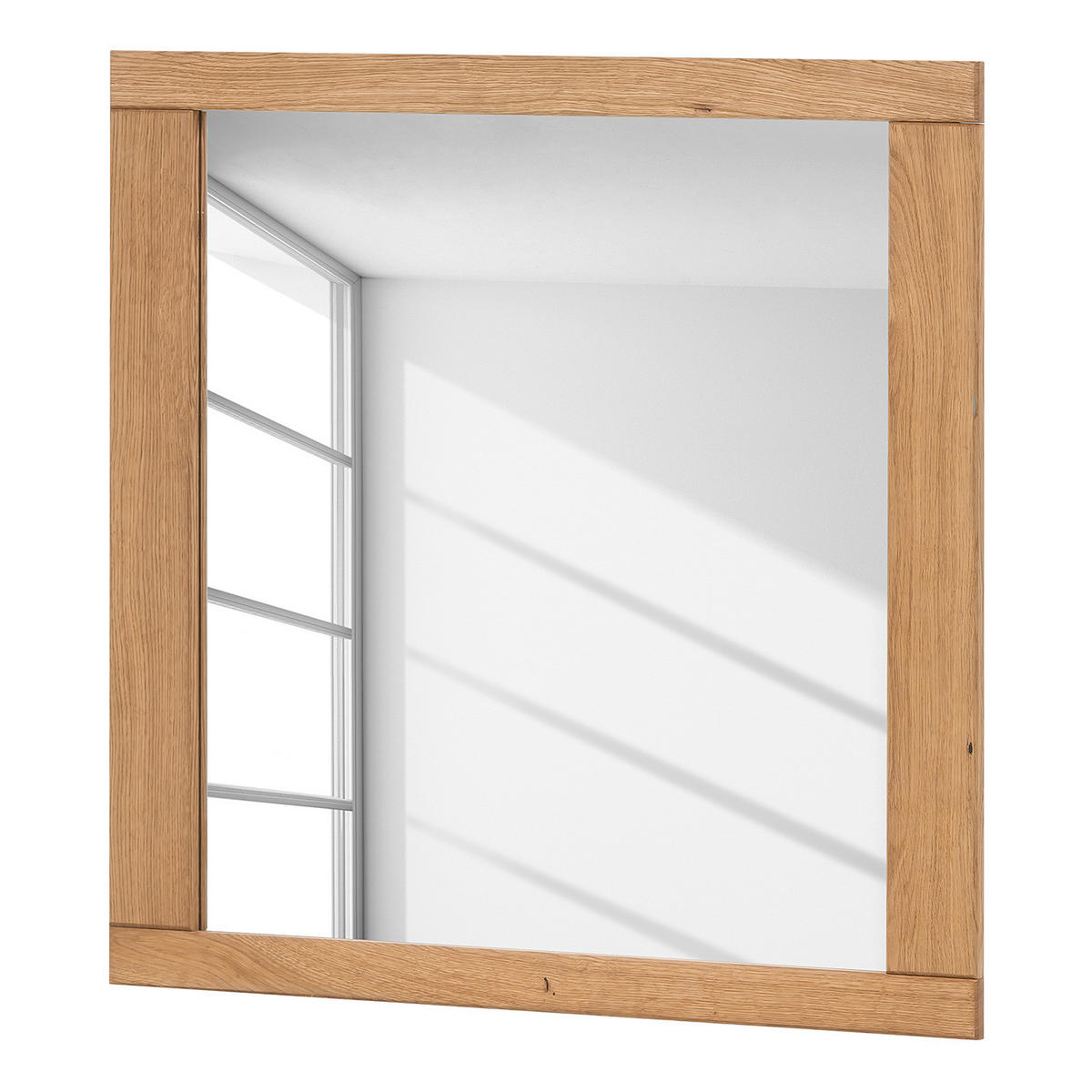 SPIEGEL - Eiche massiv - Braun, Holz (80/80/2cm) - home24