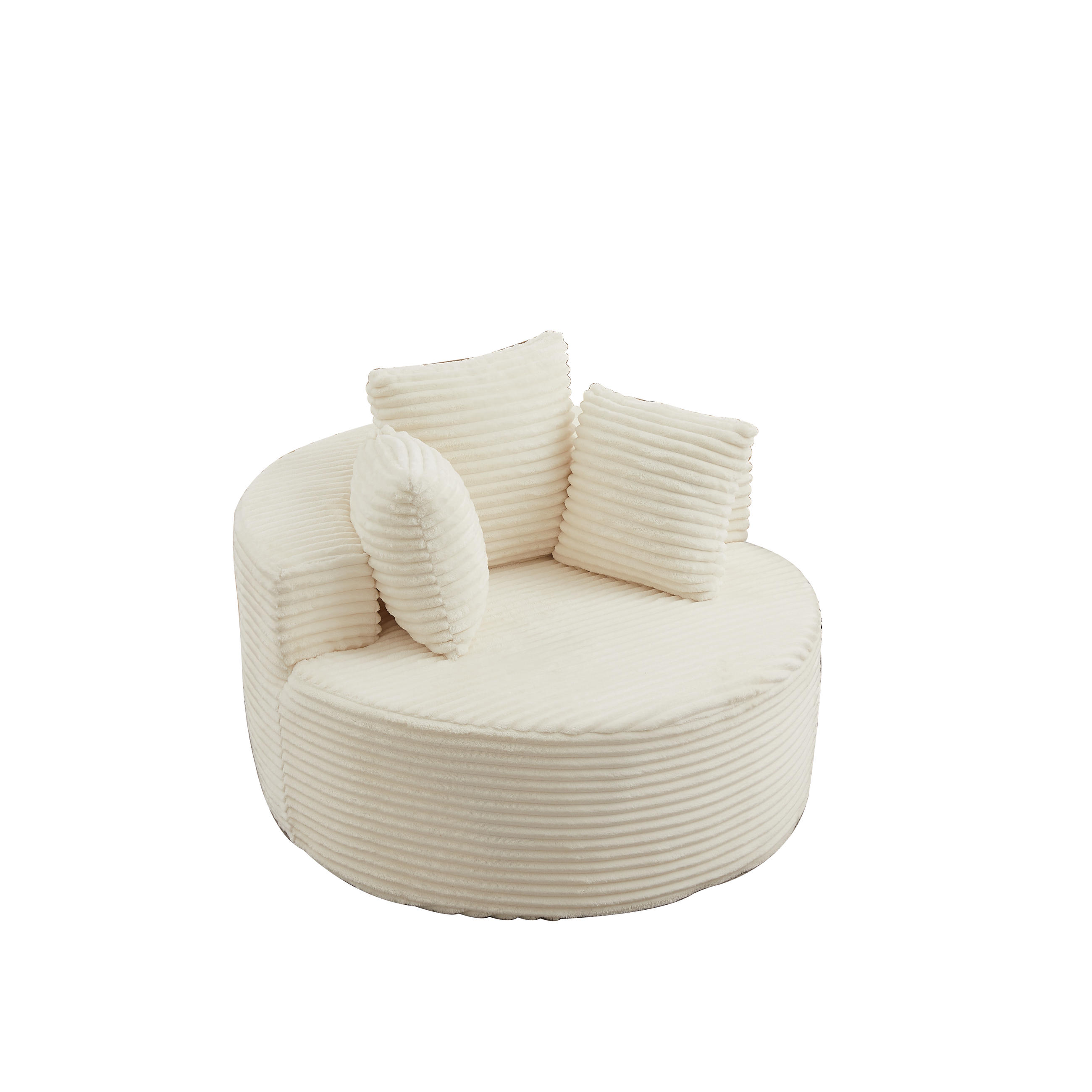 SESSEL DE-34516 minimalistisch mit 3 Kissen Beige - Beige, Textil (110/82/110cm) - ComfortXL