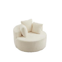 SESSEL DE-34516 minimalistisch mit 3 Kissen Beige - Beige, Textil (110/82/110cm) - ComfortXL