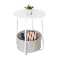 BEISTELLTISCH - Multicolor, Holzwerkstoff/Textil (40/40/50cm) - Relaxdays