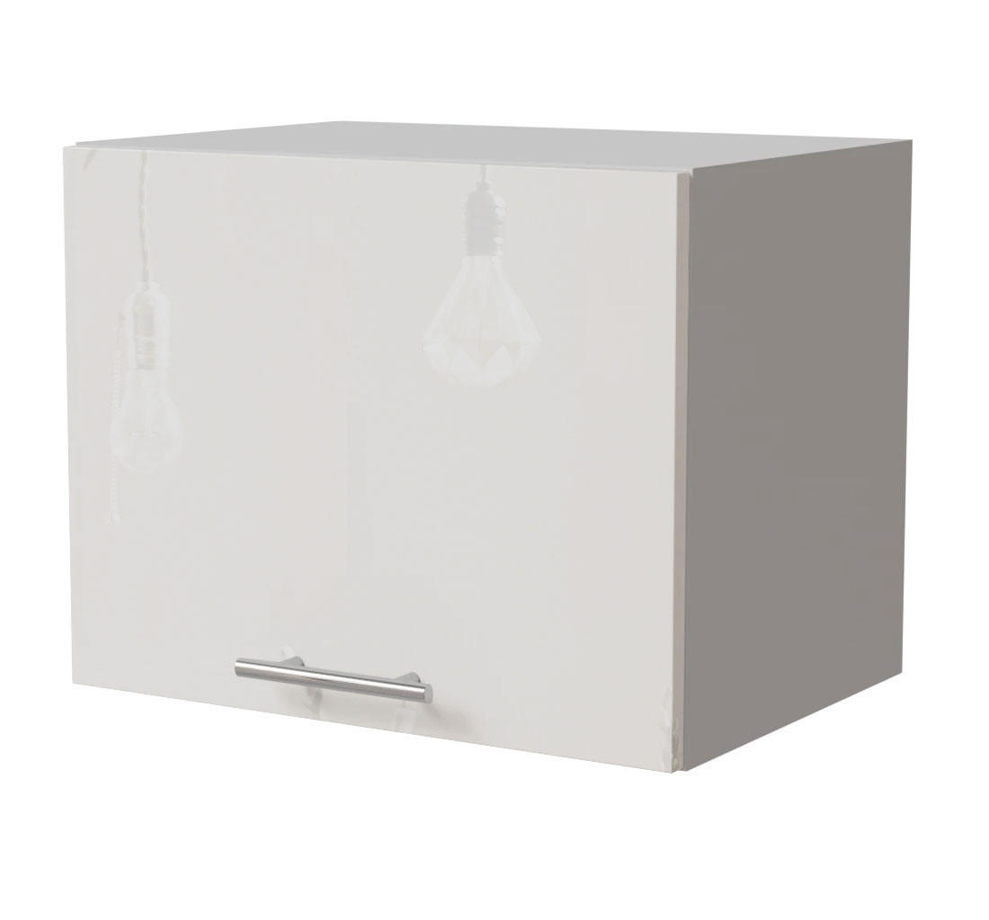 Feldmann-Wohnen Klapphängeschrank Weiß Hochglanz, Weiß 45x36x32.5 cm
