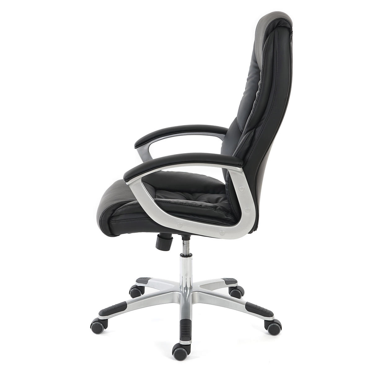PROFI-BÜROSTUHL XXL Schwarz - Schwarz, Textil (68/125/77cm) - MCW