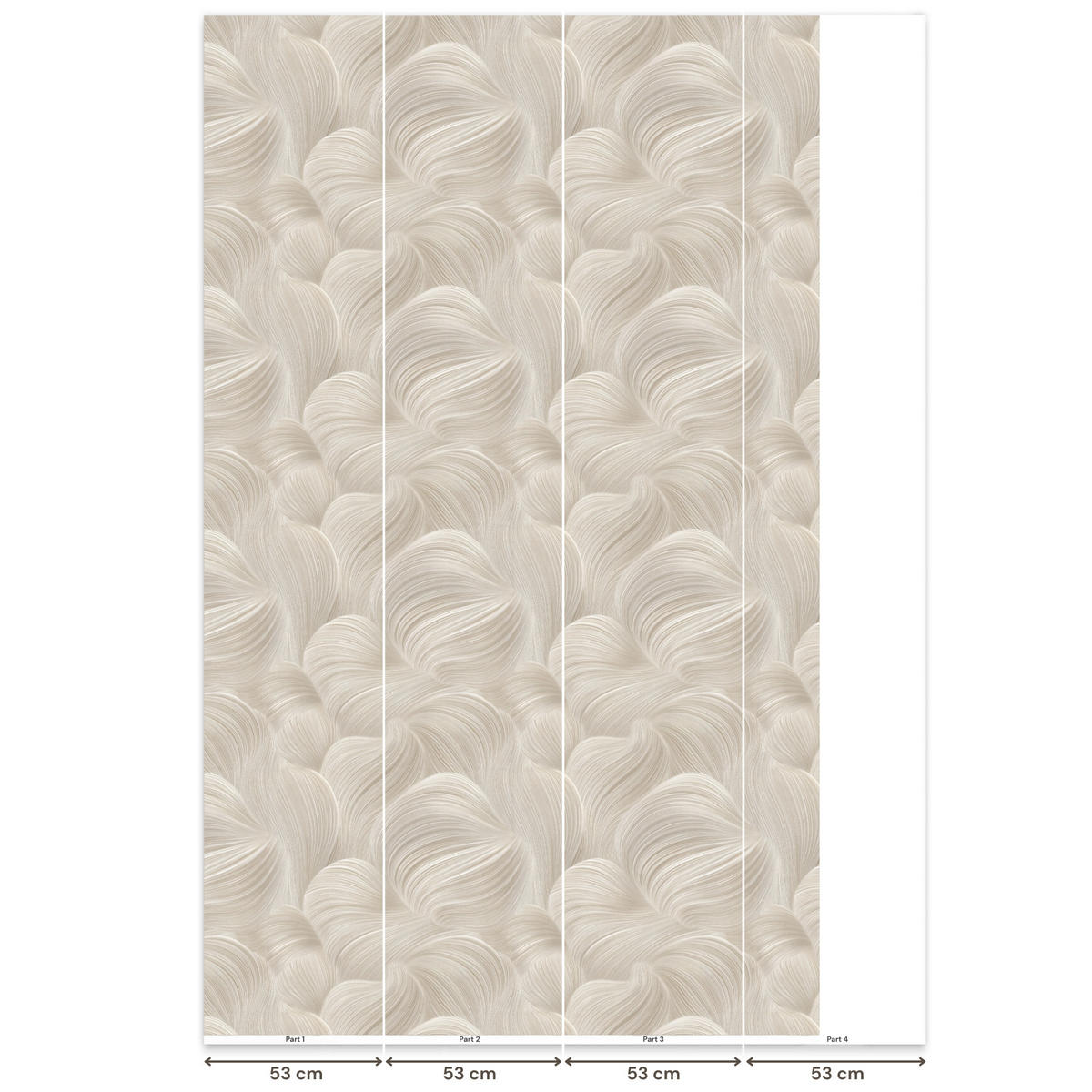 TAPETE - Lines - Ventilator - Beige - 180x300 cm - Creme, Papier (180/300cm) - OnlyWow