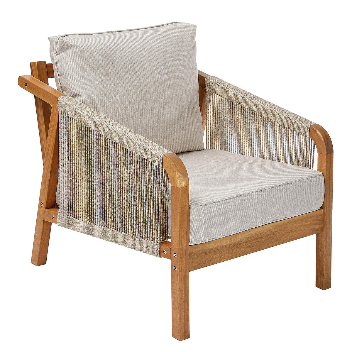 OUTDOOR-SESSEL Rope Island - Braun, Holzwerkstoff (80/69/70cm) - Butlers