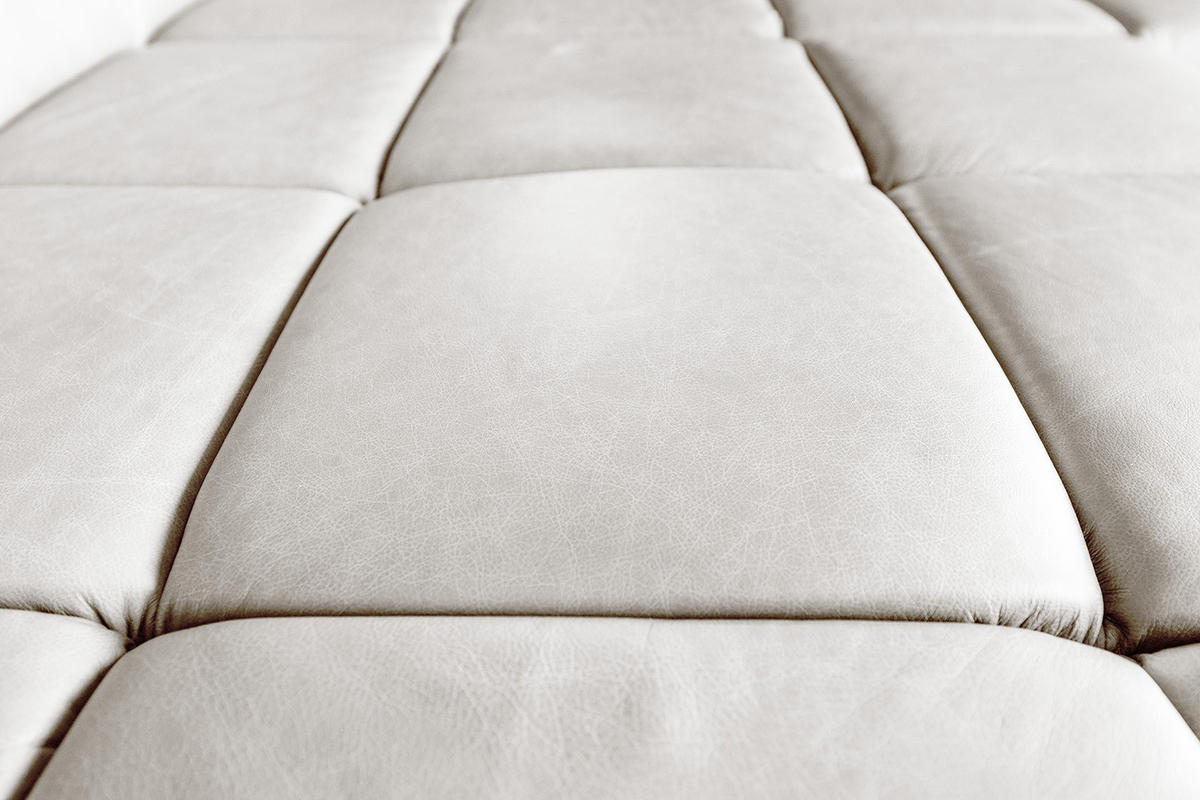 ECKSOFA NELSON Hellgrau Leder Relaxfunktion - Hellgrau/Schwarz, Leder/Metall (321/216cm) - KAWOLA