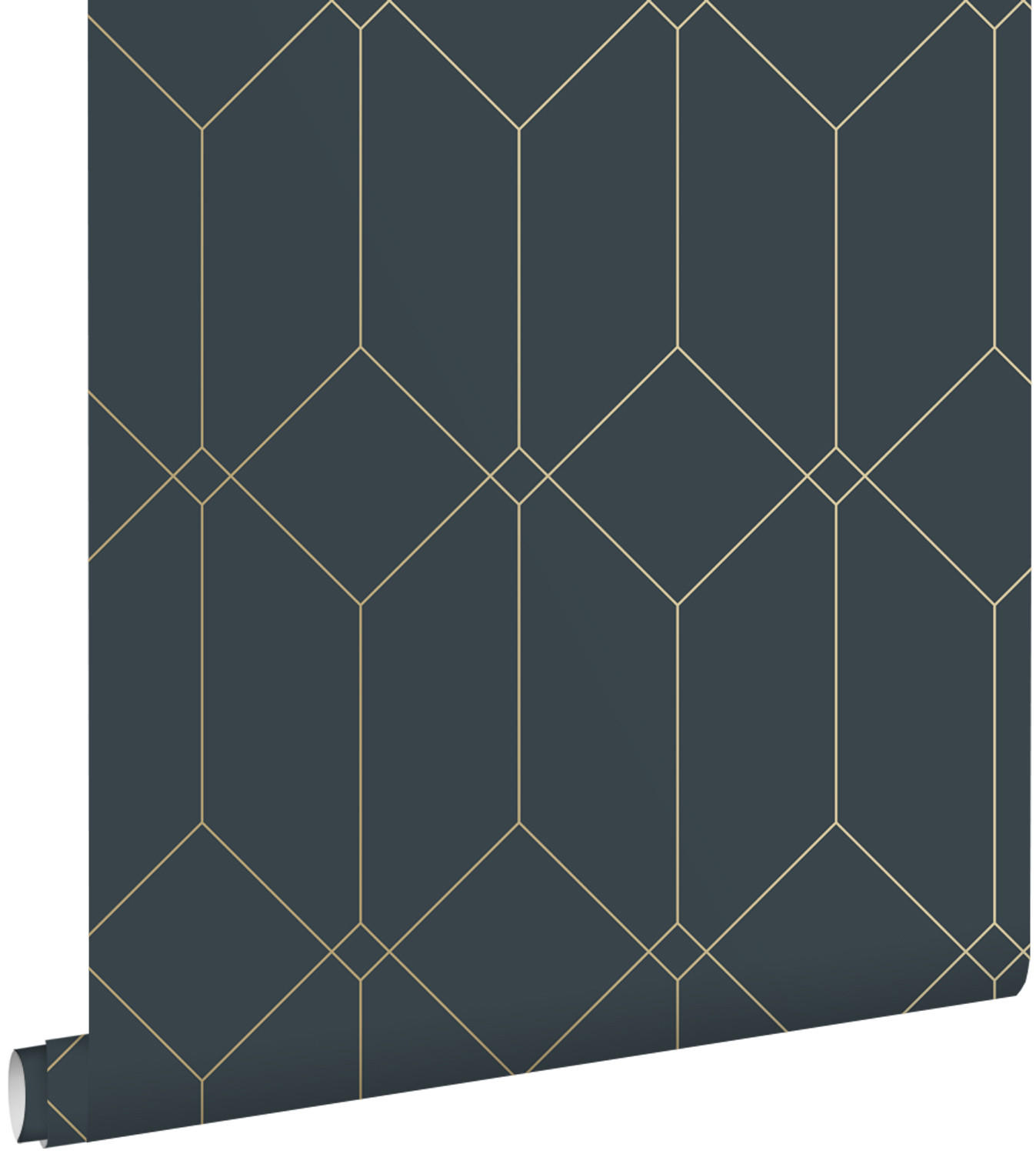 TAPETE Art Decó Muster 53 cm x 10.05 m - Blau, Papier (53/1000cm) - ESTAhome