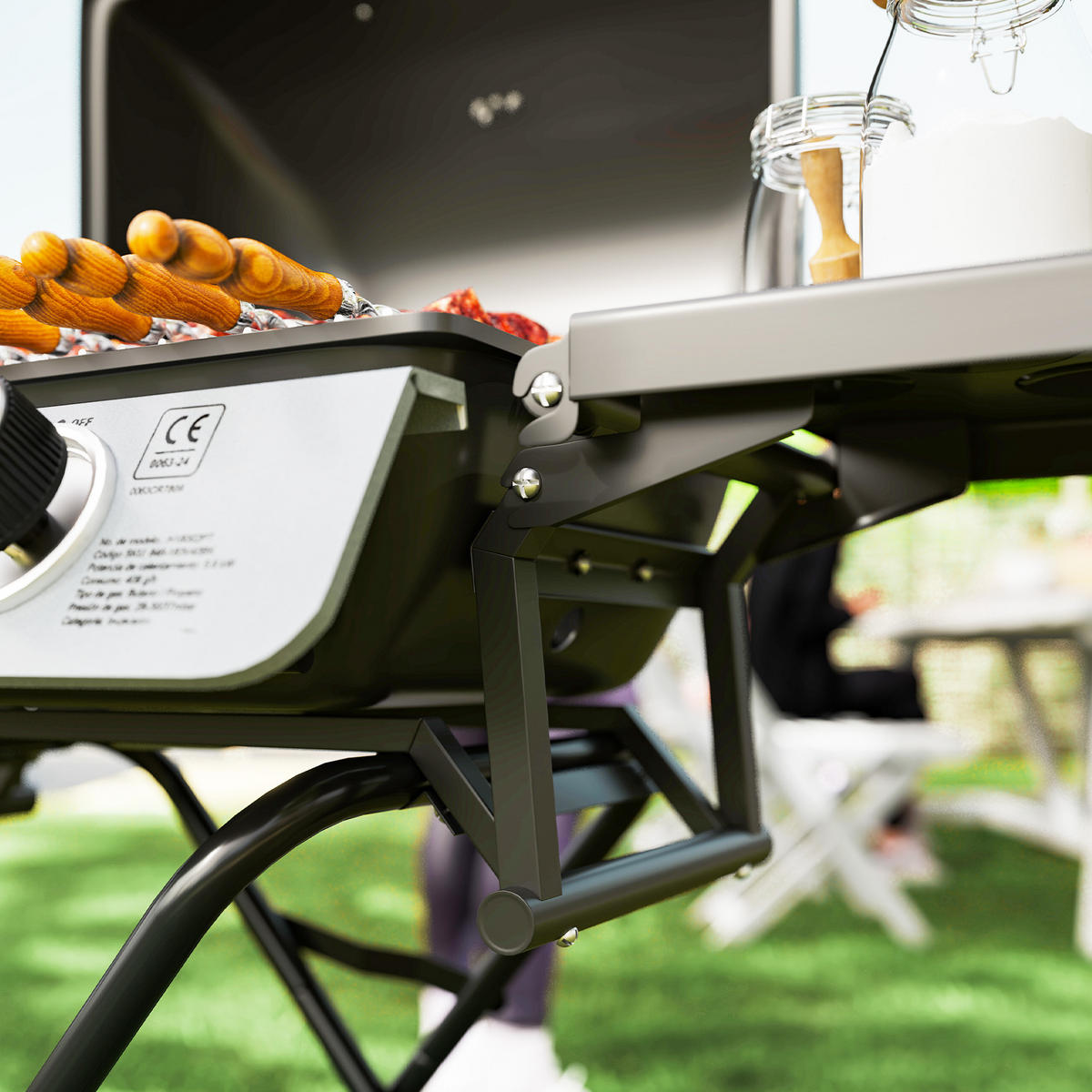 GASGRILL DE-18619 Schwarz - Schwarz, Metall (50/102/101cm) - ComfortXL