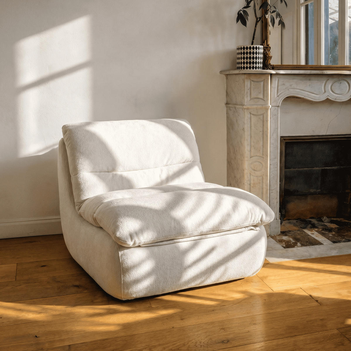 SESSEL Nuvia Weiß - Weiß, Textil (80/75/100cm) - COCO Living