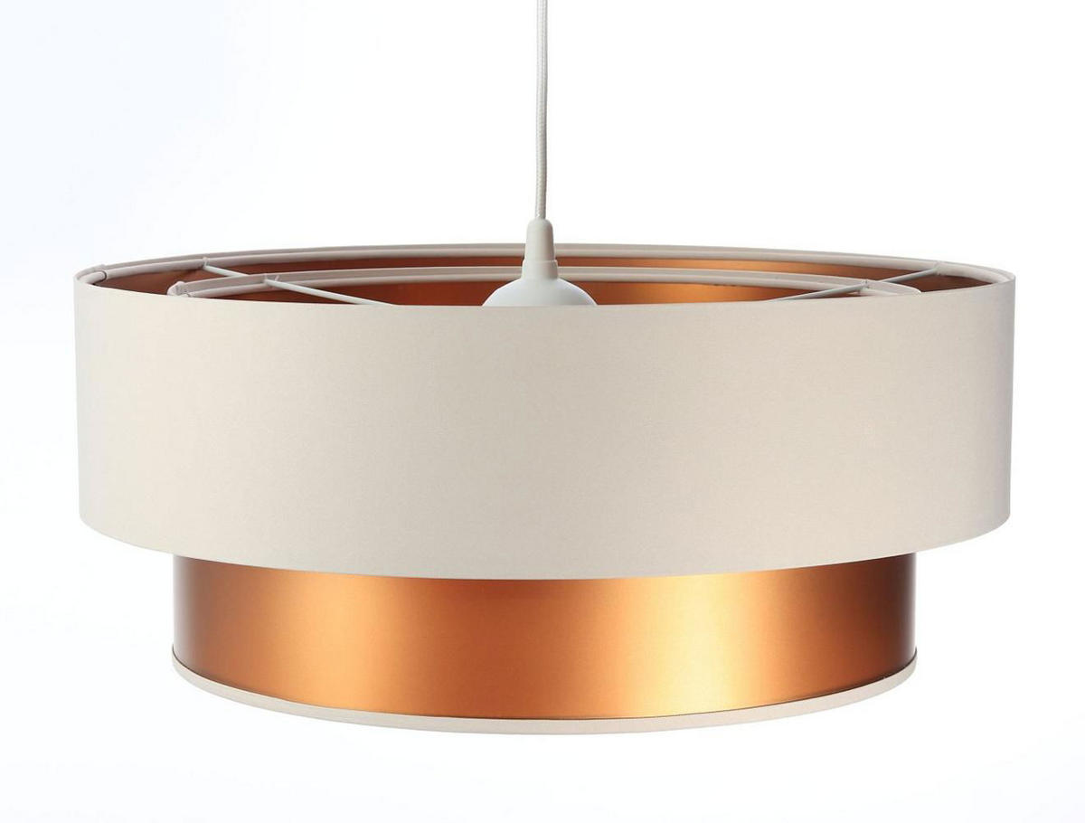 HÄNGELEUCHTE Kupfer 60/20 cm - Beige/Kupferfarben, Kunststoff (60/1/20cm) - ONZENO