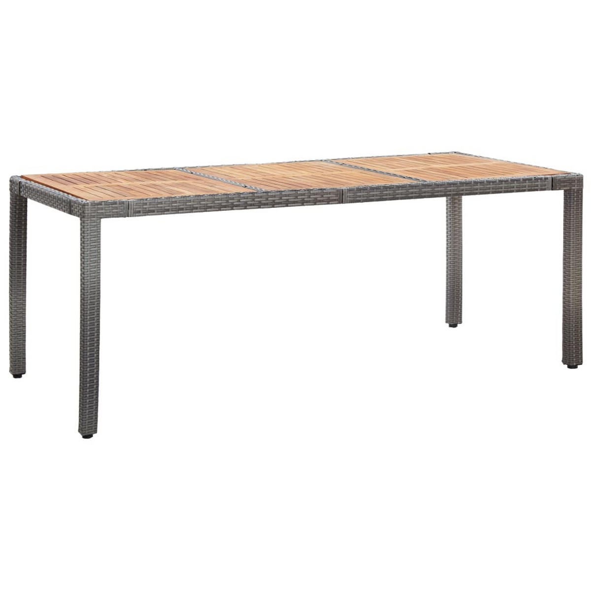 GARTEN-ESSGRUPPE 9-teilig Mit Auflagen Poly Rattan Grau - Grau, Kunststoff/Textil - vidaXL