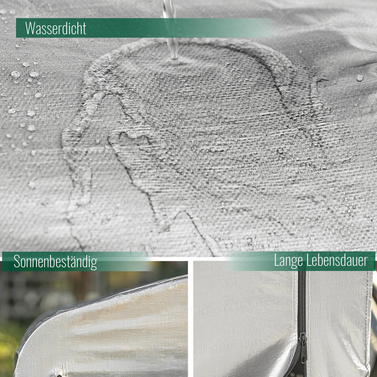 FAHRRADGARAGE Silber-Aluminium - Silberfarben, Metall (120/163/176cm) - SoBuy