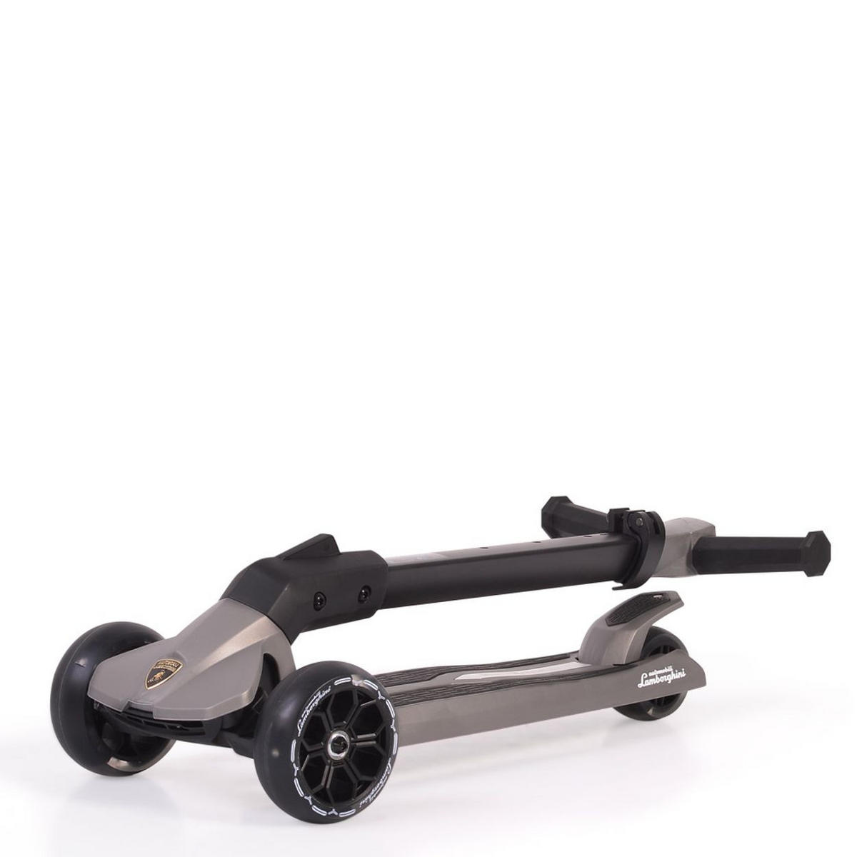 KINDERROLLER Lamborghini grau klappbar PU-Räder ABEC-7 LED-Räder Bremse - Grau, Metall (59/30/82cm)