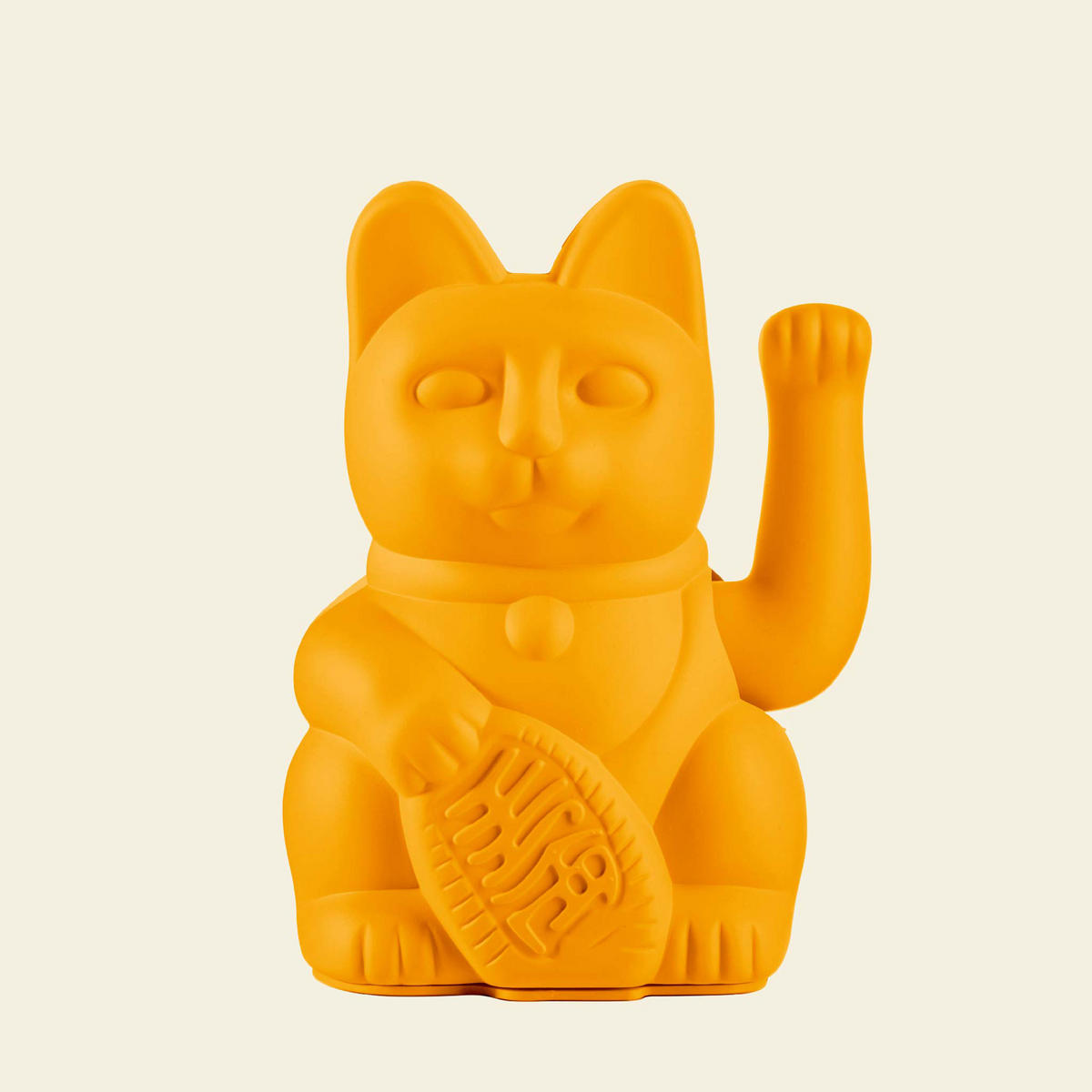 WINKEKATZE Lucky Cat Classic, Kunststoff, Deep Yellow, ca. 15 cm - Gelb, Kunststoff (8.5/15/10.5cm) - Donkey Products