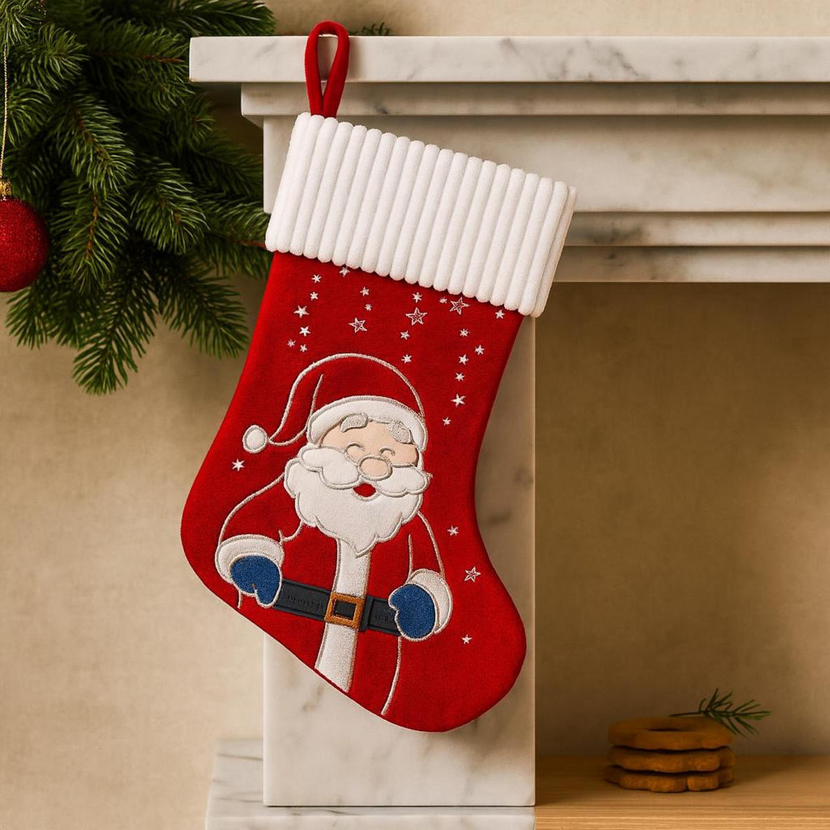 WEIHNACHTSSTRUMPF für Geschenke 26/2/42 cm - Rot, Textil (2/42/26cm) - Atmosphera Createur d´interieur